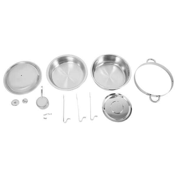 Chafing Dish Buffetsæt - Buffetvarmer - 4 dele - 4,5 L pr. fad - Til fest & bryllup - Sølv