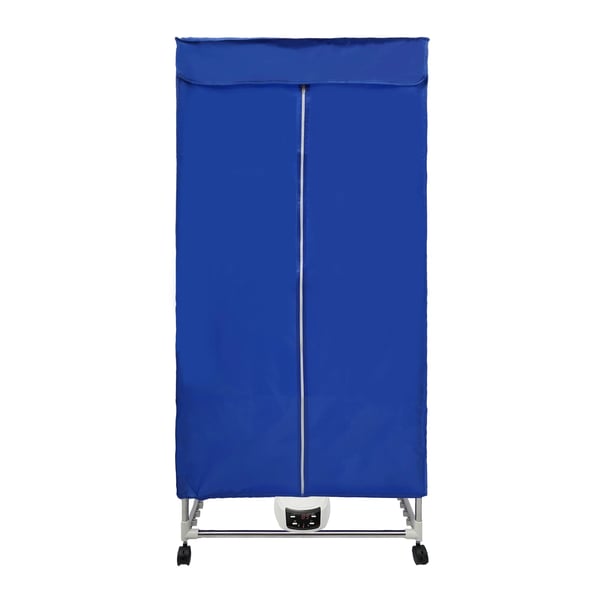 Elektrisk klädtork - Torkskåp - Fjärrkontroll - PTC-värme 1200–1500 W - Timer 0–240 min - 3 lägen - 30 kg kapacitet - Marinblå