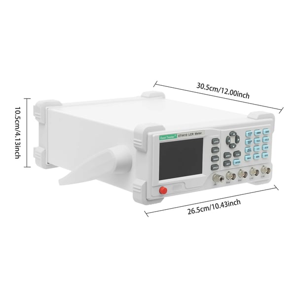 ET4410 - LCR-meter - 100 kHz - Digital LCR-bro - Måler induktans, kapacitans, modstand - Hvid