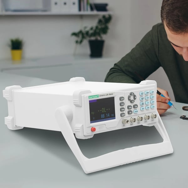 ET4410 - LCR-meter - 100 kHz - Digital LCR-bro - Måler induktans, kapacitans, modstand - Hvid