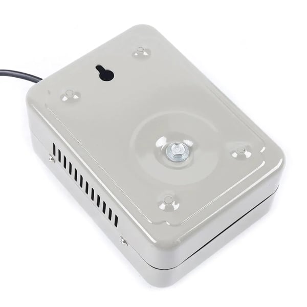 Spændingsomformer - Step-down transformator - 220–250V til 110–120V - 2000W/2000VA - 50/60Hz - Aluminiumhus - 15,9×9,4×19,9 cm - Grå