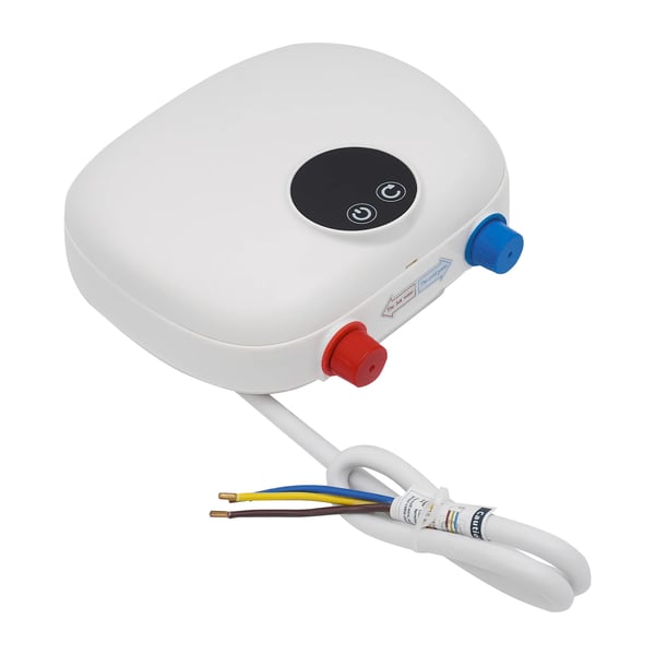 Elektrisk vandvarmer - Gennemstrømsvandvarmer - Vægmonteret - 5500 W - LED-display - 30–55 °C - Bruser - Hvid