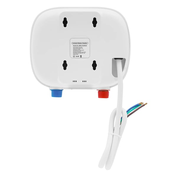 Elektrisk vandvarmer - Gennemstrømsvandvarmer - Vægmonteret - 5500 W - LED-display - 30–55 °C - Bruser - Hvid