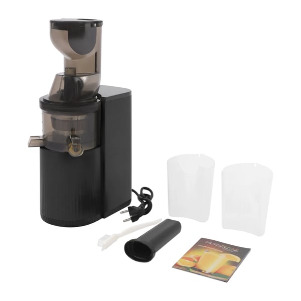Juicepress - Centrifugaljuicer - 800 W - Automatisk fruktköttsutmatning - 0,5–1 L kapacitet - Tyst drift - För frukt och grönsaker - Svart