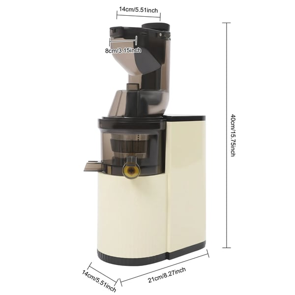 Hedelmä- ja vihannesmehulaite - Mehulinko - 800 W - Automaattinen massanpoisto - 500–1000 ml kannu - 0,5–1 L massasäiliö - Hiljainen - Valkoinen
