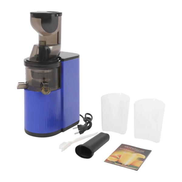 Juicemaskin för frukt & grönt - Bordsjuicer - 800 W - 0,5–1 L kapacitet - Tyst drift - Automatisk fruktköttsutkast - Blå
