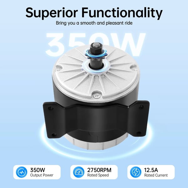 E-scooter motor - Børstet permanentmagnet DC-motor - 350 W - Til el-løbehjul - CE