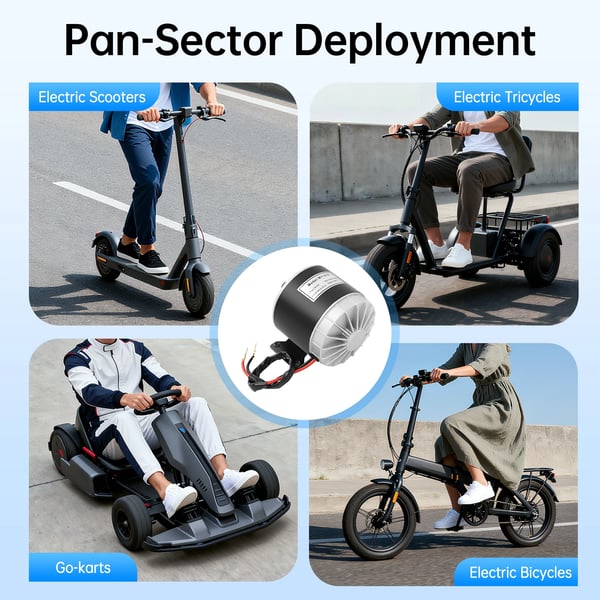 E-scooter motor - Børstet permanentmagnet DC-motor - 350 W - Til el-løbehjul - CE