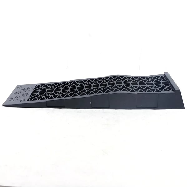 Bilramper - Opkørselsramper - Sæt med 2 - Kapacitet 3.000 kg (3T) - Mål 70×19,5×8 cm - Løftehøjde 7 cm - Heavy Duty polypropylen - Sort