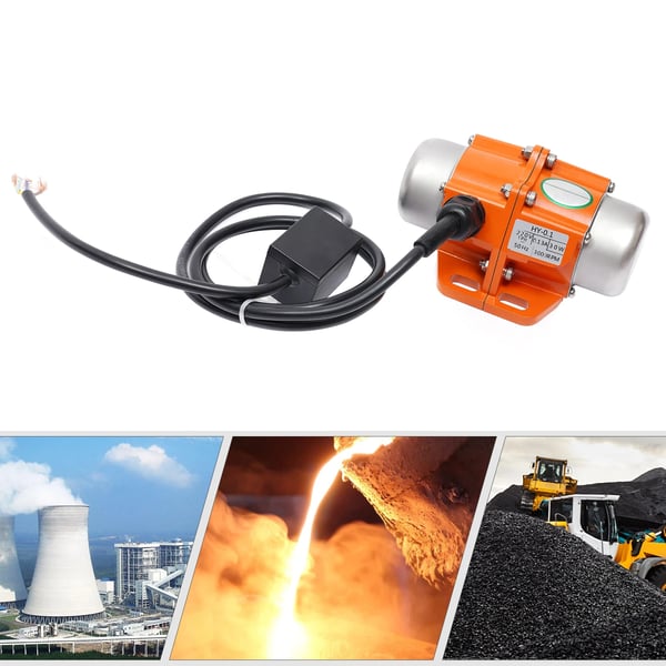 Elektrisk vibrationsmotor - Betonvibrator drivmotor - 220 V 1-faset - 30 W - Industriel til metalbearbejdning - Orange