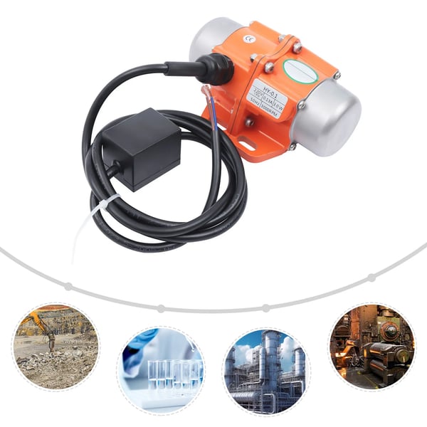Elektrisk vibrationsmotor - Betonvibrator drivmotor - 220 V 1-faset - 30 W - Industriel til metalbearbejdning - Orange