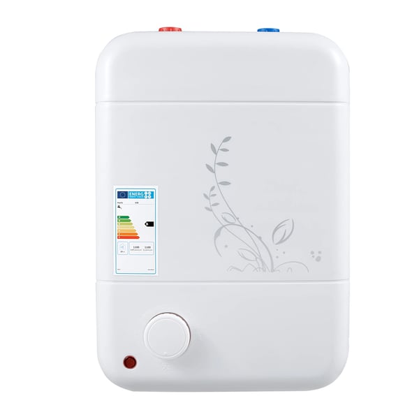 Elektrisk Varmvattenberedare - 8 L Mini Boiler - 1500 W Snabb Uppvärmning - För Dusch & Kök - Emalj & 316L Rostfritt - Vit