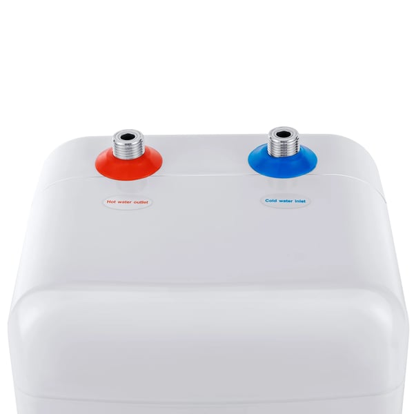 Elektrisk Varmvattenberedare - 8 L Mini Boiler - 1500 W Snabb Uppvärmning - För Dusch & Kök - Emalj & 316L Rostfritt - Vit