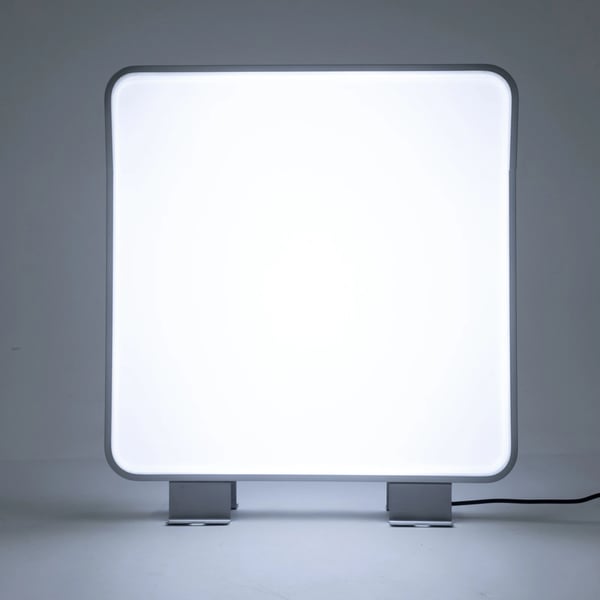LED lysboks - Reklameskilt - Dobbeltsidet - Firkantet - Vandtæt - 60×60×14 cm - 16 W 1600 lm - Hvid