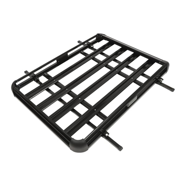 Kattotelinekori autoon - Pituus 140 cm - Säädettävä leveys 100–135 cm - SUV-malleille kattokaiteilla - Alumiini/Rauta/Muovi - Musta