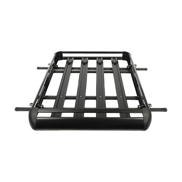 Kattotelinekori autoon - Pituus 140 cm - Säädettävä leveys 100–135 cm - SUV-malleille kattokaiteilla - Alumiini/Rauta/Muovi - Musta
