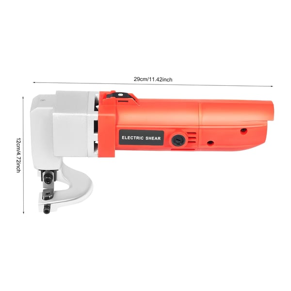 Sähköinen levyleikkuri - 500 W metallisakset - 2000 r/min - Johdollinen EU-pistoke - 2 varahiiliharjaa - Punainen/musta
