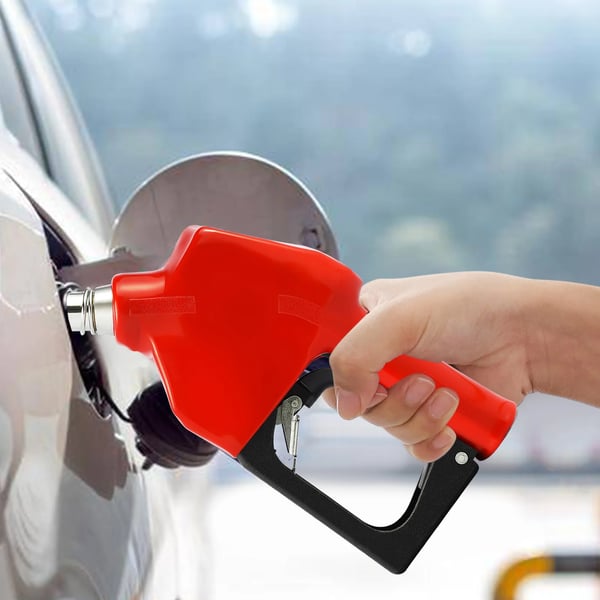 Dieselpumppu - Polttoaineensiirtopumppu - 12V - 45 l/min - Itseimevä - Virtausmittarilla - Punainen