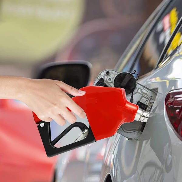 Dieselpumppu - Polttoaineensiirtopumppu - 12V - 45 l/min - Itseimevä - Virtausmittarilla - Punainen