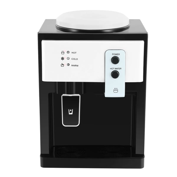 Vanddispenser & vandkøler - HS-09 Bordmodel - Varm & kold - 550W opvarmning - 75W køling - Aftageligt design - PP & 304 rustfrit stål - Hvid