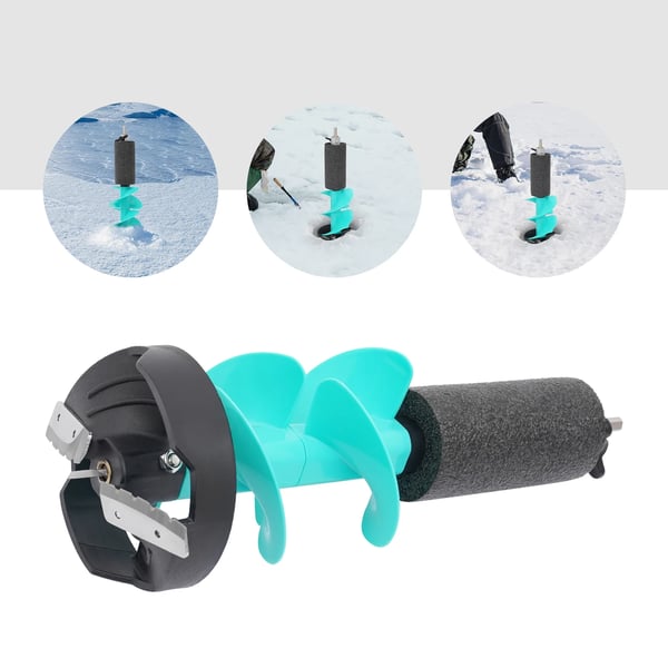 Isbor til isfiskeri - Reservesnegl i nylon - Udskiftningsdel - Let og holdbar - Himmelblå
