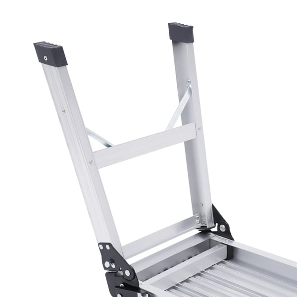 Arbejdsplatform - Klapbar trinplatform/podie - Aluminiumlegering - 150 kg bæreevne - Skridsikker overflade - Mobil til bilvask/vinduespudsning
