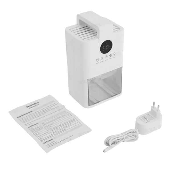 Ilmankuivain - Kannettava Sähköinen - LED-näyttö - 22,5 W - 220 V - 30 m² Pinta-ala - <1 L Vesisäiliö - 3 Nopeutta - Valkoinen