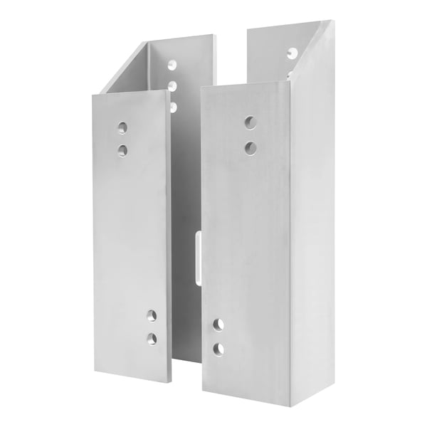 Jackplate til påhængsmotor - Manuel kort agterspejl - Aluminiumslegering - 10 mm tykkelse - Hul Ø12,6 mm - Vandjet-konvertering - Sølv