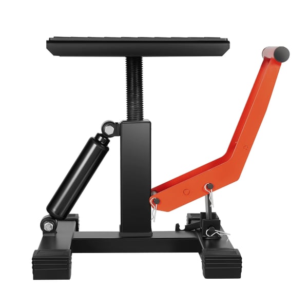 Hydraulisk MC-løftebuk - Motorcykel Donkraft - Bæreevne 400 kg - Højde 25–35/33–40 cm - Platform 28×17 cm - Stål med gummi - Sort