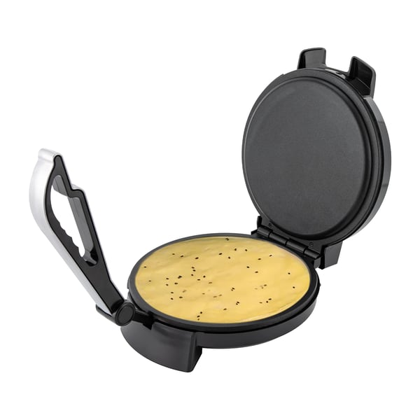 Elektrisk crêpe-/pandekagemaskine - BM-926 - 1200 W - Dobbeltsidet opvarmning - Nonstick - Justerbar 200–260 °C - 220 V EU-stik - Sort/Sølv