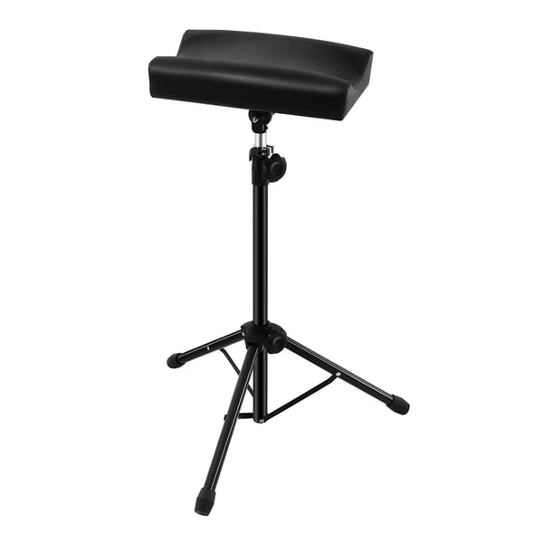 Tatovering arm- og benstøtte - Justerbart trebenet stativ - Højde 70–100 cm - 360° roterbart - Maks 150 kg - PU, skum, jern - Sort