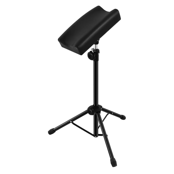 Tatovering arm- og benstøtte - Justerbart trebenet stativ - Højde 70–100 cm - 360° roterbart - Maks 150 kg - PU, skum, jern - Sort