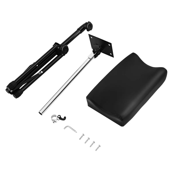 Tatovering arm- og benstøtte - Justerbart trebenet stativ - Højde 70–100 cm - 360° roterbart - Maks 150 kg - PU, skum, jern - Sort
