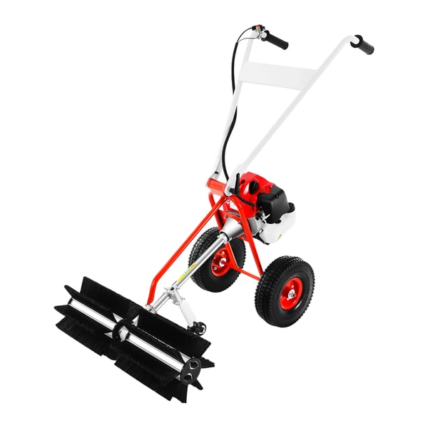 Bensiinikäyttöinen Harjakone Pyörillä - Rullaharja 60 cm - 2-Tahti - 43 cm³ - 1,25 kW (1,7 hv) - 8500 r/min - Yksisylinterinen Ilmajäähdytteinen