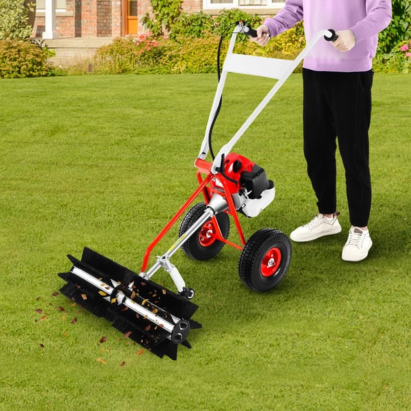 Bensiinikäyttöinen Harjakone Pyörillä - Rullaharja 60 cm - 2-Tahti - 43 cm³ - 1,25 kW (1,7 hv) - 8500 r/min - Yksisylinterinen Ilmajäähdytteinen