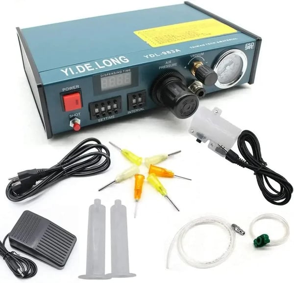 YDL-983A - Digital limdispenser - Digital styring - Til loddepasta & lim - Til elektronik - Til ikke-metal - Grøn