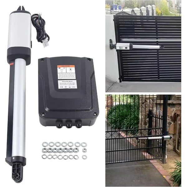 Automaattinen kääntöportin avaaja - Porttimoottori - Jopa 300 kg/lehti - Teho 50 W - Mukana 2 kaukosäädintä - Vipuvarsi