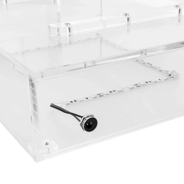 Podium & talerstol - Akryl med LED - 110 cm højde - 220 V - Til kirke, skole, events - Transparent