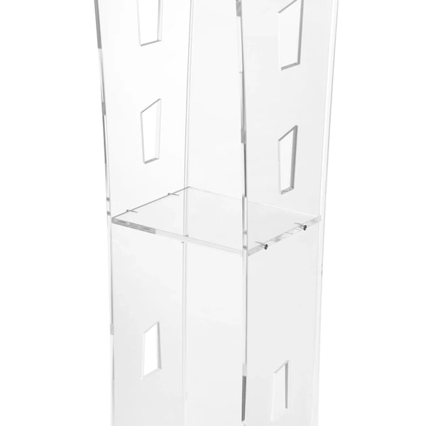 Podium & talerstol - Akryl med LED - 110 cm højde - 220 V - Til kirke, skole, events - Transparent