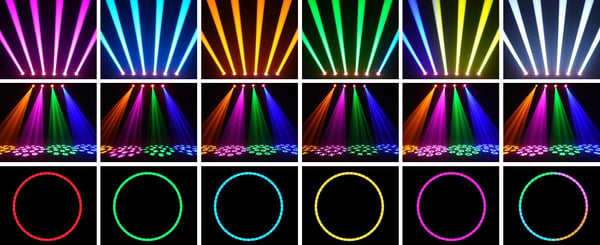 LED Moving Head - 150W DMX Lavavalo - Valkoinen LED 80W + 21×0,3W RGB‑halo - 14 Kanavaa - Auto/Ääni/Master‑Slave - 90–240V - Lämmin valo
