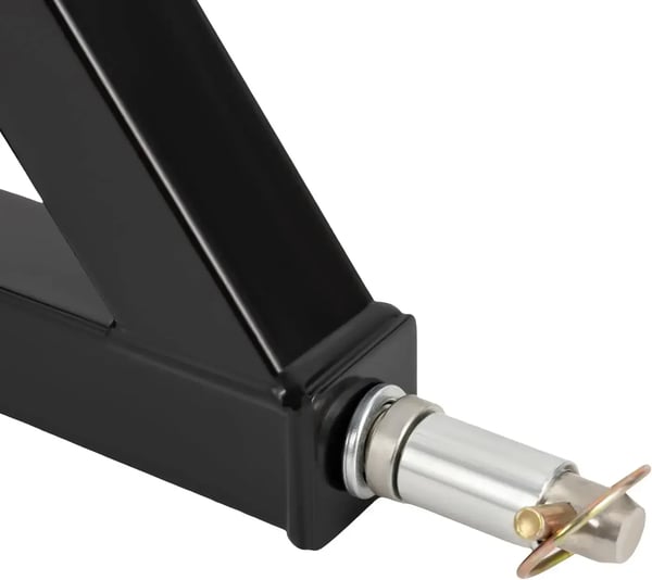 Traktor 3-punkts Anhængertræk - Receiver-adapter - Receiver 5,08 cm - Svejset Jern - Belagt Overflade - Sort