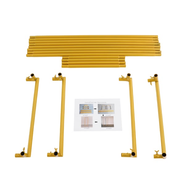 Blomsterstativ til bryllup - Metal gulv-/vasestativ - 50×50×180 cm - Str. L - Høj søjle - Guld