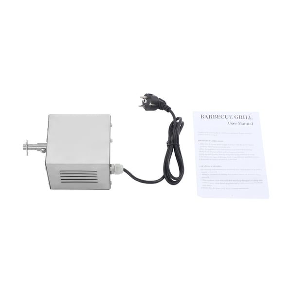 BBQ grill rotisserimotor - Elektrisk spidmotor - 25 W - Rustfrit stål - 2,5 omdr./min - Sølv