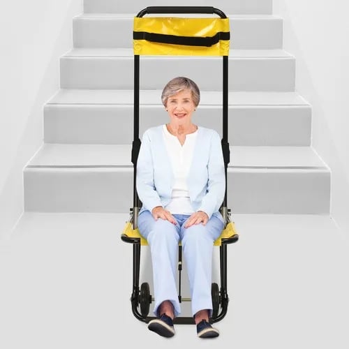 Evakueringsstol til trapper - Sammenklappelig stolbåre - Aluminiumslegering - Bæreevne 159 kg - Til patienttransport & førstehjælp - Multifarvet