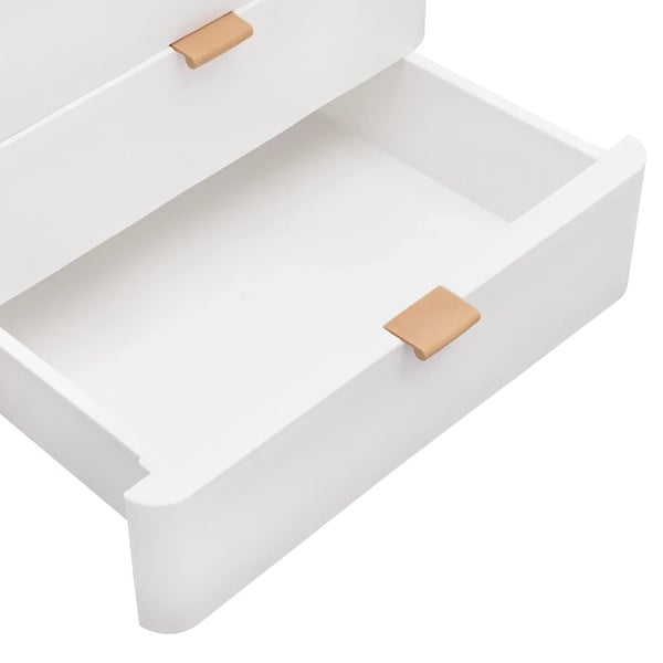 Skrivebordsorganizer - 3-skuffers opbevaringsboks - Med topplade - PP-plast - 26×20,2×22,3 cm - Maks 5 kg - Hvid
