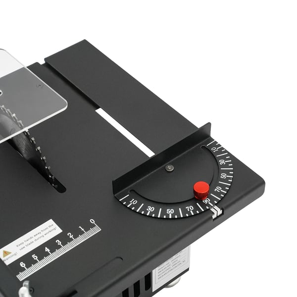 Mini bordsav - bordrundsav - Klinge 110 mm - Justerbar hastighed 7 trin - Skæredybde 33 mm - Vinkel 0–90° - Spænding 220 V EU-stik - Sort