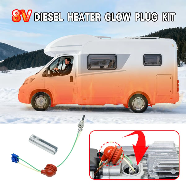 Glødestift til dieselvarmer - 12 V Keramisk - Inkl. Stiftnøgle - Reservedel - Til Parkerings-/Luftvarmer