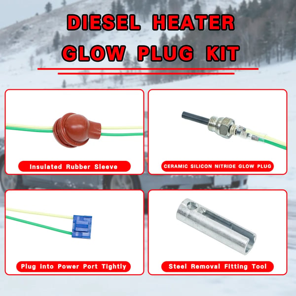 Glødestift til dieselvarmer - 12 V Keramisk - Inkl. Stiftnøgle - Reservedel - Til Parkerings-/Luftvarmer