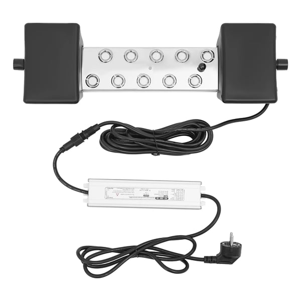 Ultraääni sumugeneraattori Mist Maker - Sumutin/Fogger - 304 ruostumaton teräs - Syöttö 90–130V, DC 45V - ≤20 l - 7 m² sisä/5 m² ulko - 28×7,8×4,5 cm