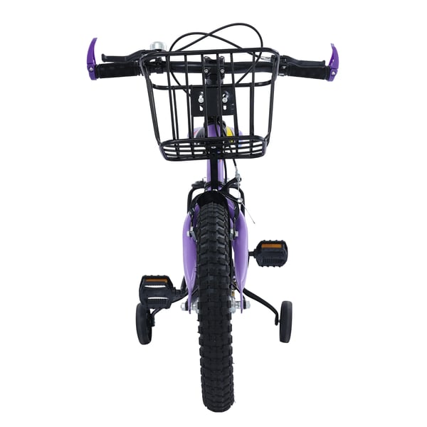 Børnecykel - 35 cm Hjul - Støttehjul - Mekaniske skivebremser for/bag - Ramme i højkulstofstål - Til 3–6 år (100–120 cm) - Max 50 kg - Lilla